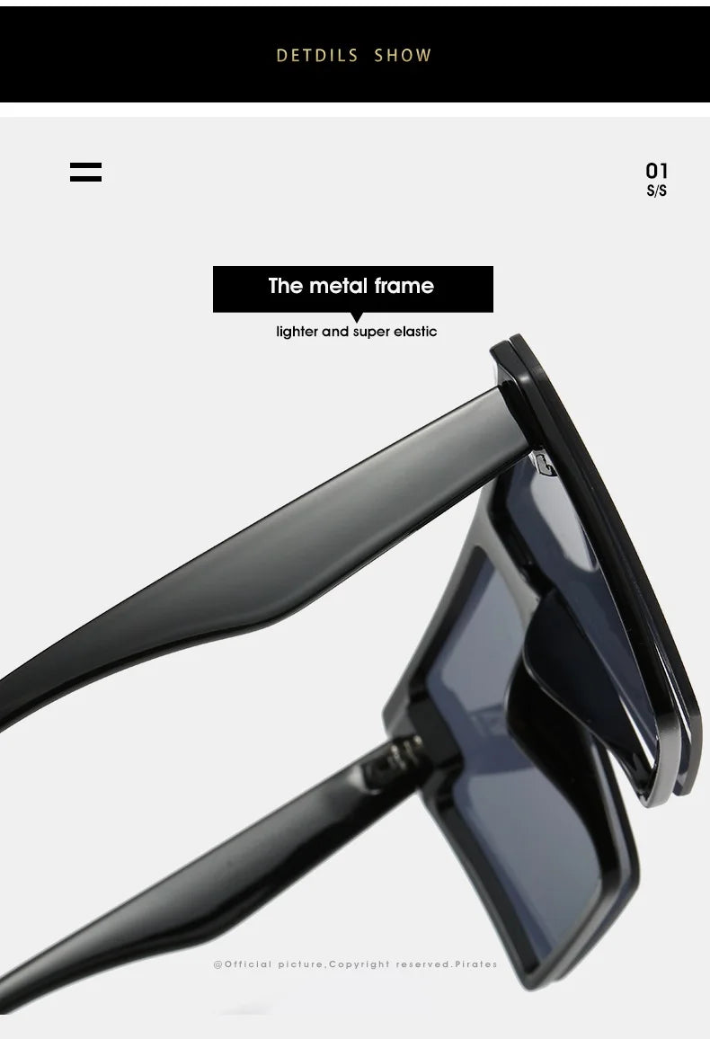 Oversize Square Gradient Sunglasses