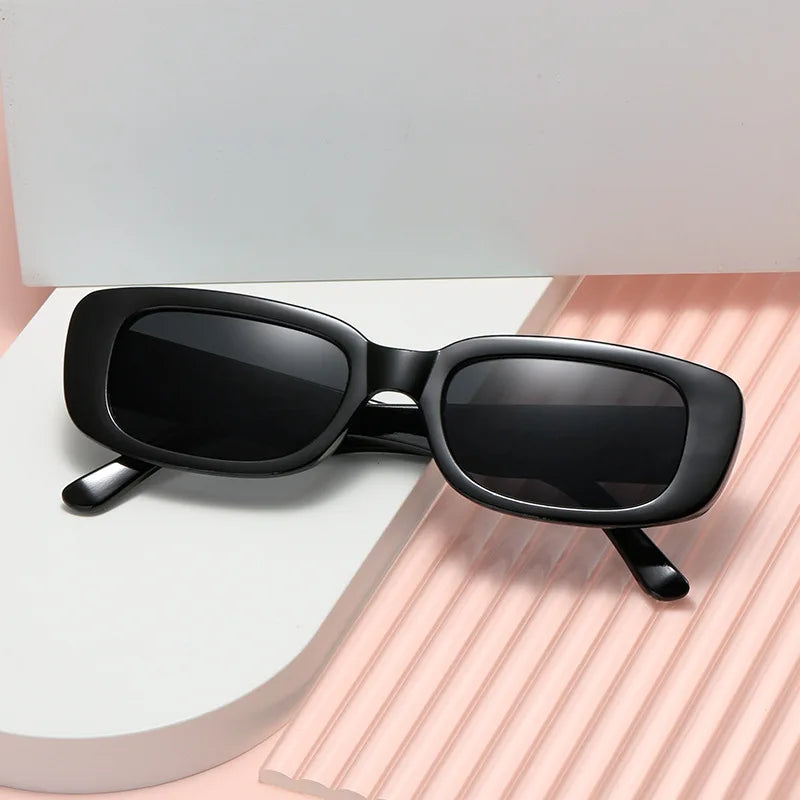 Retro Rectangle UV400 Sunglasses