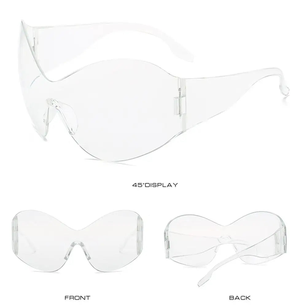 Trendy Oversized Rimless Y2K Sunglasses