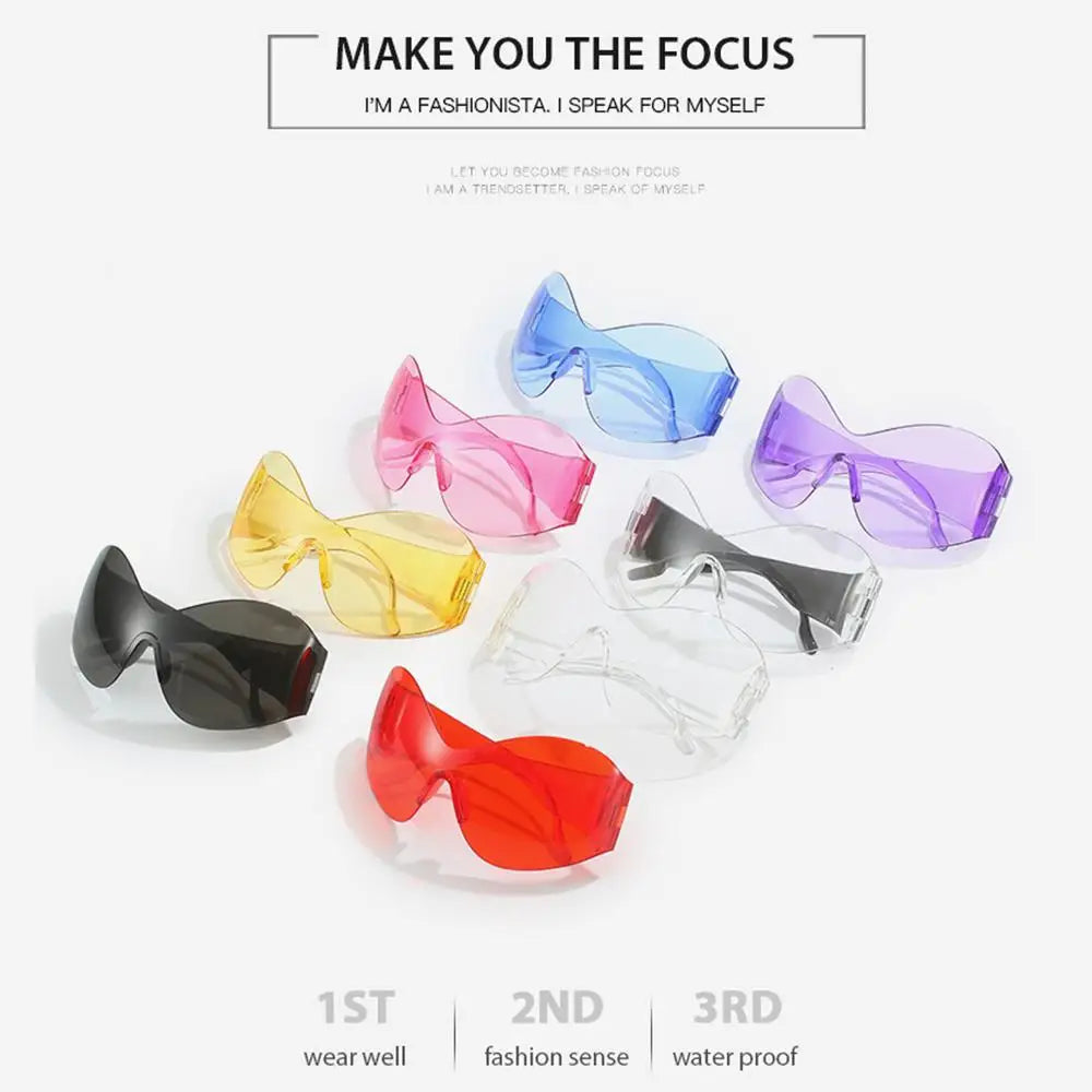 Trendy Oversized Rimless Y2K Sunglasses