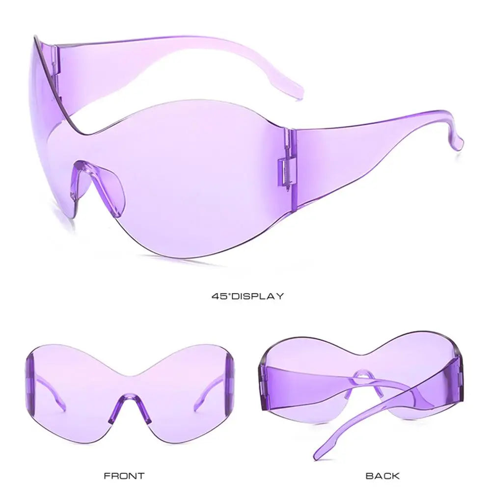 Trendy Oversized Rimless Y2K Sunglasses