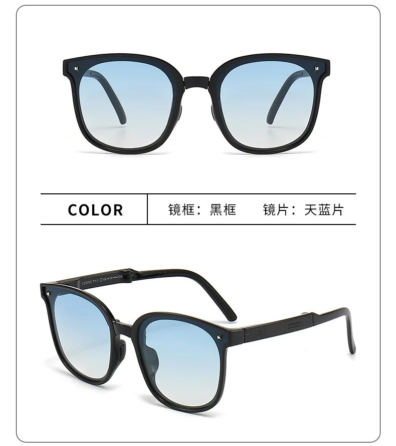 Lightweight Folding Square Sunglasses