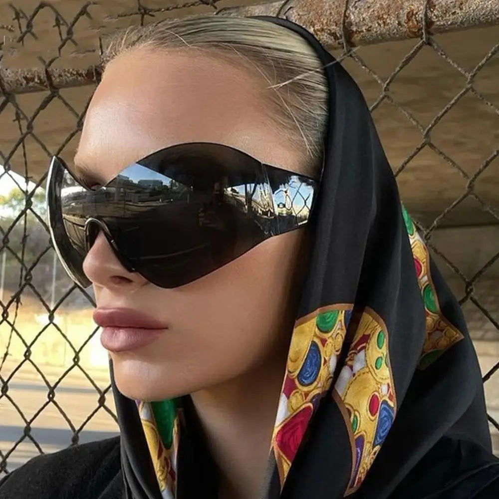 Trendy Oversized Rimless Y2K Sunglasses