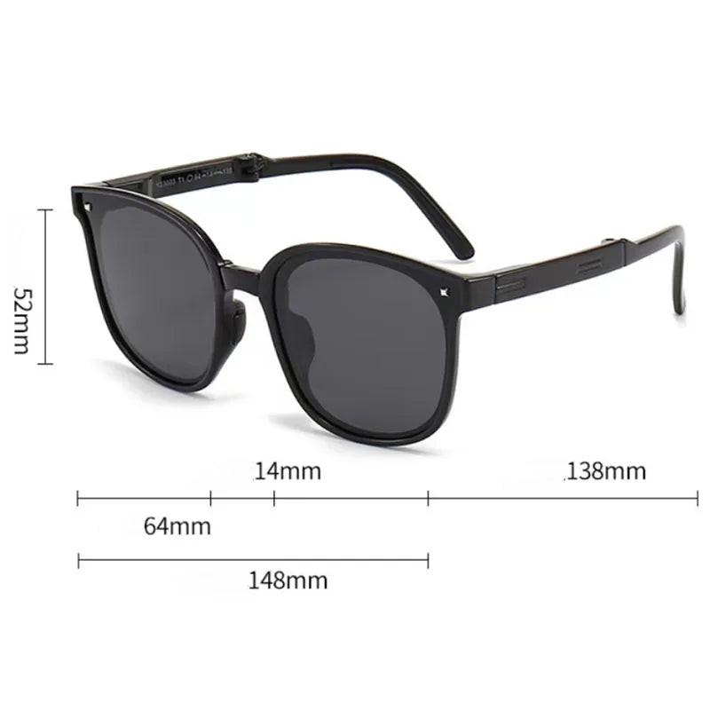 Lightweight Folding Square Sunglasses