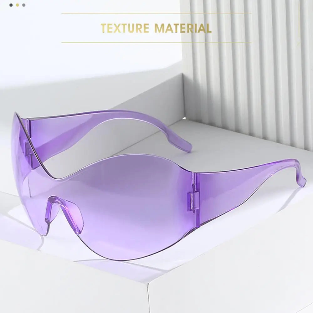 Trendy Oversized Rimless Y2K Sunglasses