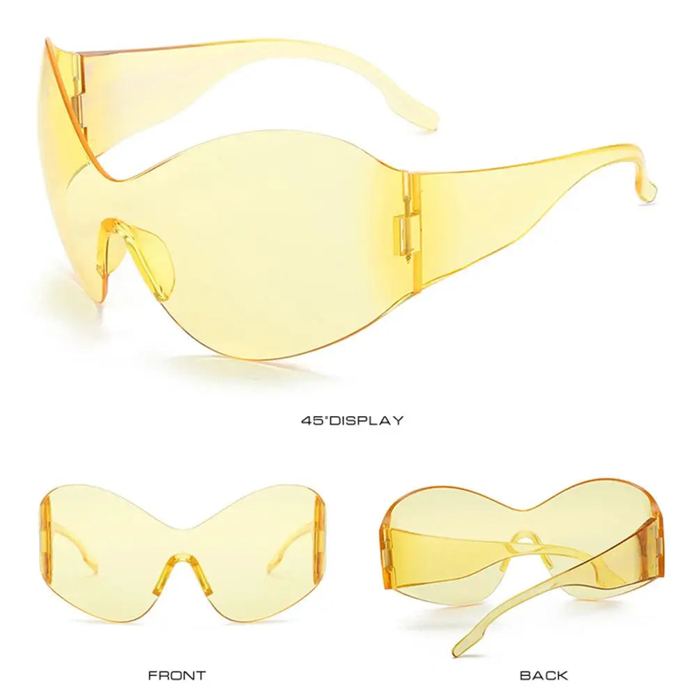 Trendy Oversized Rimless Y2K Sunglasses