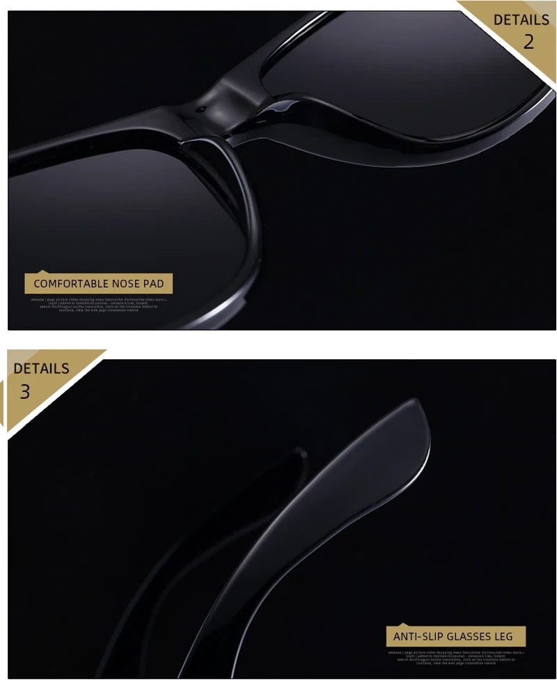 Classic Polarized Square Sunglasses