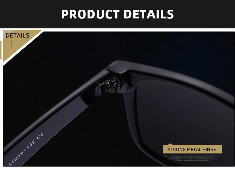 Classic Polarized Square Sunglasses