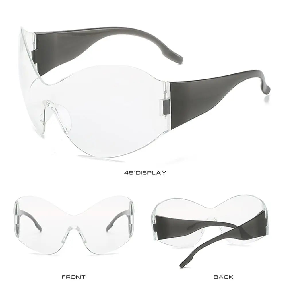 Trendy Oversized Rimless Y2K Sunglasses