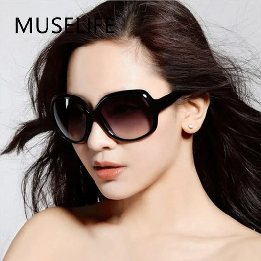 MUSELIFE Women Sunglasses Vintage Shades Black Metal Color Sun Glasses For female Fashion Designer 2025 New